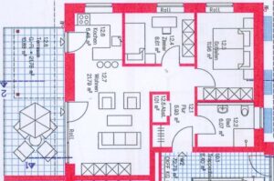 Grundriss einer Stiftungs-Wohnung